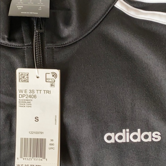 Adidas Black Tricot Warm Up Jacket - Picture 2 of 3